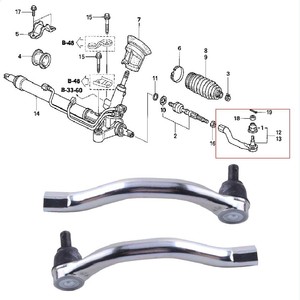 ชุดลูกหมากกันโคลง Gzox รุ่น 53540-SNA-A02 53560-SNA-A02 สำหรับ Honda Civic ปี 2006-2011 ด้านหน้าขวา อะไหล่ทดแทน - Product Image 3