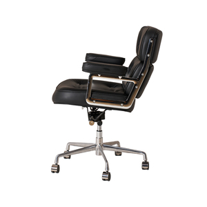 Fauteuil de direction inclinable à dossier haut, chaise de bureau en cuir avec fonction inclinaison et repose-pieds pour bureau à domicile 135 °   Chaise de bureau ergonomique inclinable - Product Image 6