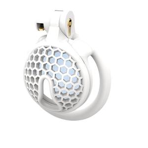 Jaula de Castidad Masculina de Panal, Candado de Castidad Erótico, Dispositivo Transpirable de Nailon y Resina Rosa y Negro, Juguetes Sexuales, Ejercicios de Kegel Cobra - Product Image 2