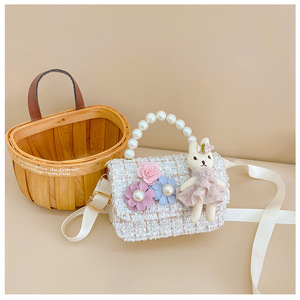 Borsa alla moda con Design elegante a tracolla per ragazze zaino con piccola ragazza di fiori - Product Image 6