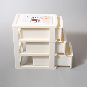 Organisateur de bureau, boîte de <span class=keywords><strong>rangement</strong></span> à tiroirs en <span class=keywords><strong>plastique</strong></span> à 3 niveaux, petite taille, pour la maison et le bureau - Product Image 4