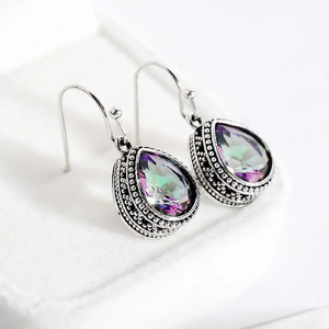 Orecchini Pendenti in Vetro Colorato Stile Bohémien per Donne, Gioielli Vintage Delicati e alla Moda - Product Image 2