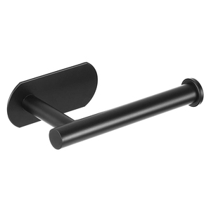 HF populaire autocollant sans ongles auto-adhésif <span class=keywords><strong>noir</strong></span> <span class=keywords><strong>mat</strong></span> étagère en tissu <span class=keywords><strong>porte</strong></span>-<span class=keywords><strong>rouleau</strong></span> de <span class=keywords><strong>papier</strong></span> <span class=keywords><strong>toilette</strong></span> en acier inoxydable - Product Image 1