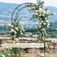 Arche de jardin en métal noir pour plantes grimpantes, arches de mariage extérieures pour cérémonies, et arches de jardin intérieures