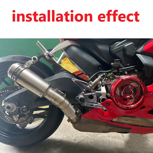 Terminale di Scarico Slip-On per <span class=keywords><strong>Ducati</strong></span> 959 Panigale, Tubo di Collegamento Centrale da 60mm, Silenziatore in Acciaio Inox - Product Image 6