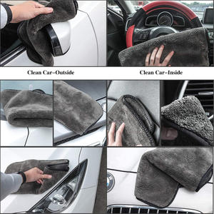Serviette de séchage de voiture en microfibre absorbante à boucles torsadées, grandes serviettes pour le séchage et le detailing automobile, accessoires de lavage - Product Image 4