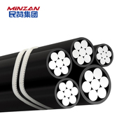 Cable de Paquete Aéreo Xlpe de 0,6/1kv, 3 núcleos desnudos, 16mm, 25mm, 95mm, 120mm, precio de Cable Abc de aluminio