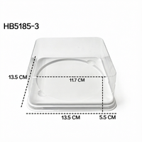 Boîte d'emballage en plastique transparent de 4 pouces pour desserts, pâtisseries, petits gâteaux roulés, lasagnes et mousses