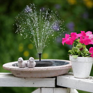 Fontaine à pompe à eau à énergie solaire facile à utiliser en métal plastique bois bain d'oiseau étang décor <span class=keywords><strong>de</strong></span> <span class=keywords><strong>jardin</strong></span> <span class=keywords><strong>pour</strong></span> la maison cour extérieur décor <span class=keywords><strong>de</strong></span> poisson - Product Image 4
