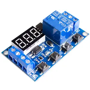 World 6 ~ 30V 12V 24V Micro USB 5A 1 Channel Delay Timer Relay Module Cycle ON/OFF timer Delay Power Off Trigger Switch Module