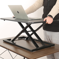 Convertisseur de bureau debout portable réglable moderne noir en gros personnalisé