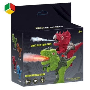 QS Toys Boy Schieß spiel Sommers pielzeug Triceratops Dinosaurier Wasser pistole Dino Kid Mini Plastiks pray Wasser pistole mit leichtem Ton - Product Image 4