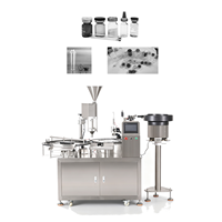 Máquina Automática de Llenado de Frascos de Polvo SX-XLF 0.1-5G para las Industrias Cosmética, de Bebidas y Química, con Funciones de Lavado, Secado y Tapado