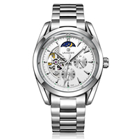 Montres mécaniques automatiques squelette de luxe pour hommes 795A Golden Moon Phase 30M étanches, montre OEM en alliage ronde
