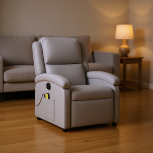 Sillón Reclinable de Masaje Gris Claro, Control Remoto Inalámbrico, Uso Doméstico - Product Image 2