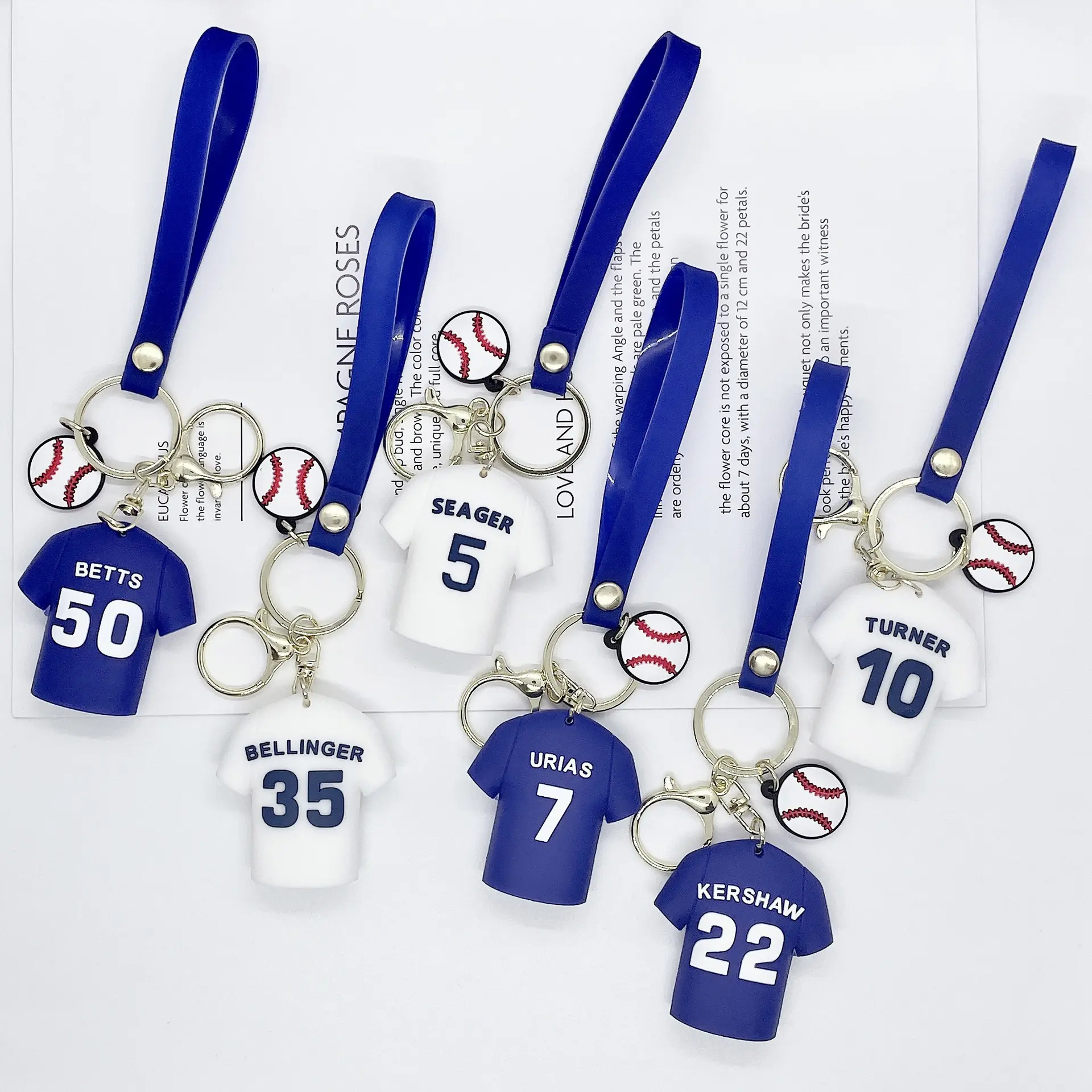 Creative New Baseball Jersey Keychain Pendant PVC Trend Car Bag Fashion Item Accessories Children's Christmas Gift Toy Ornaments