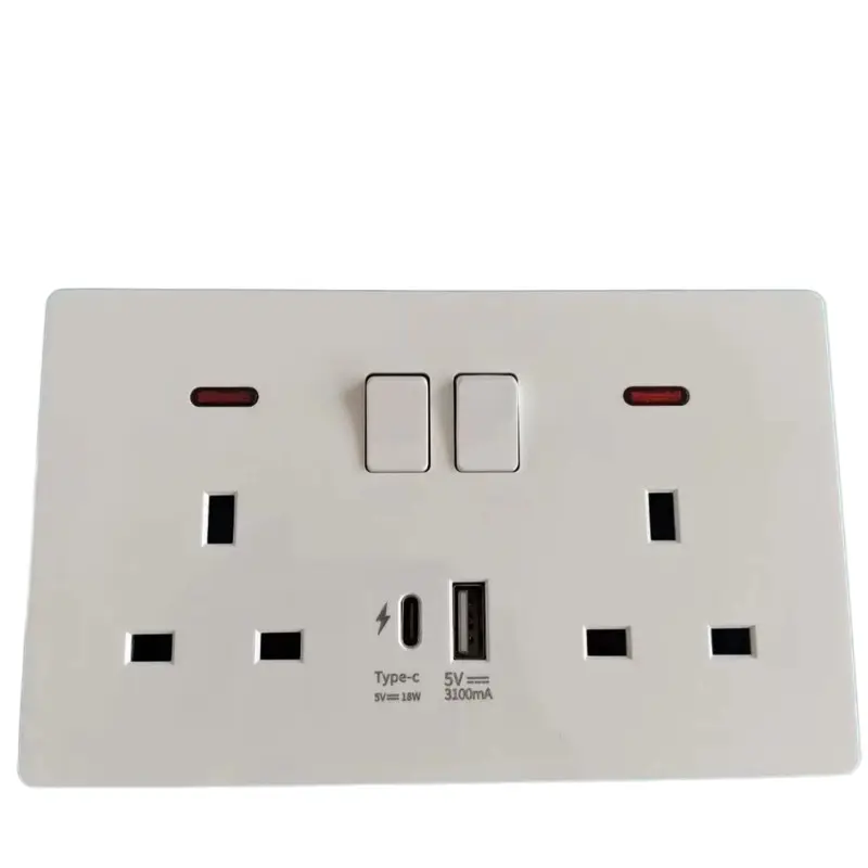 with dual USB+A+C power supply Multifunctional wall socket with switch is popular
