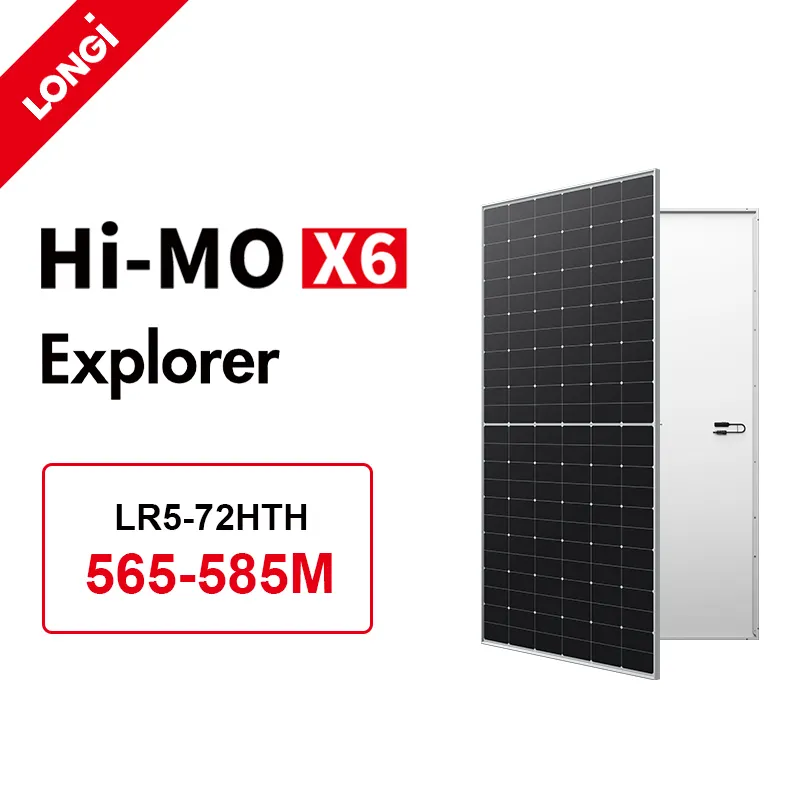 Üst marka Longi 580W 585W LONGi GÜNEŞ PANELI Hi-MO X6 Explorer ev güneş yüksek EfficientWholesale ucuz paneli güneş Costos