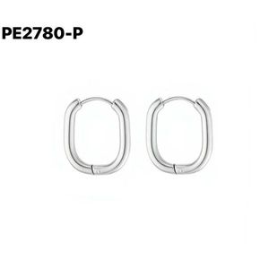เอมี่ เอมี่ ฮักกี้ต่างหู 2.5X15X18 เครื่องประดับสตรีทรงเรขาคณิตคลาสสิกชุบเงิน - Product Image 1