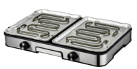 Grill électrique portable d'intérieur 1800W, grill teppanyaki sans fumée, plaque antiadhésive détachable, contrôle numérique pour la cuisson à la maison