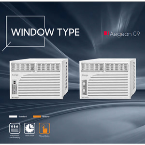 เครื่องปรับอากาศแบบติดหน้าต่าง 12000 BTU ระบบทำความเย็นและความร้อน ประสิทธิภาพสูง สำหรับบ้านและสำนักงาน - Product Image 2