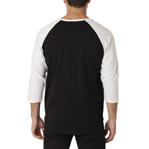 Camisetas Unisex de Manga 3/4, Estilo Béisbol, Color Personalizado, 100% Algodón, Cuello Redondo, Dobladillo Curvo, Venta al Por Mayor, Camisetas Regulares para Hombre - Product Image 3