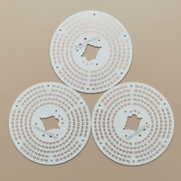 Circuit imprimé LED circulaire personnalisé en aluminium, épaisseur de la plaque de 1,2 mm, feuille de cuivre de 35 μm, personnalisation des fichiers Gerber disponible
