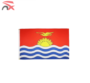 Promocional 100% Poliéster 3x5 pies Impresión <span class=keywords><strong>de</strong></span> un solo lado Banderas nacionales del país <span class=keywords><strong>Bandera</strong></span> <span class=keywords><strong>de</strong></span> <span class=keywords><strong>Kiribati</strong></span> para exteriores - Product Image 1