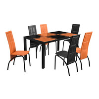 Tables à manger en verre de haute qualité et uniques pour les petits espaces, ensemble de salle à manger rectangulaire