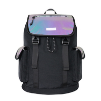 Ransel Laptop RFID banyak saku, tas punggung Laptop santai perjalanan luar ruangan nilon lembut tahan air untuk anak-anak sekolah Oxford