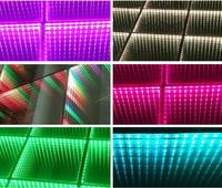 Miroir LED 3D pour piste de danse magnétique RVB étanche IP54 extérieur pour le salon de la voiture de mariage