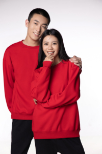 Sweat-shirt unisexe en coton tricoté à col rond, coupe classique, en molleton doux, personnalisable avec logo, décontracté et basique pour l'automne - Product Image 1