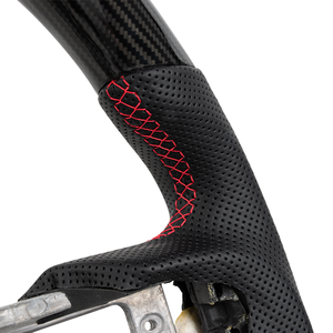 Volant en carbone personnalisé noir pour <span class=keywords><strong>Mustang</strong></span> 2018, volant pour <span class=keywords><strong>Ford</strong></span> <span class=keywords><strong>Mustang</strong></span> <span class=keywords><strong>GT</strong></span> 2018 - Product Image 2