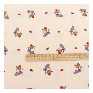 Tela de Muselina Doble Arrugada con Estampado 100% Algodón Orgánico <span class=keywords><strong>XNZ</strong></span> JURAVICHY JF2640 para Ropa de Bebé para Niños y Niñas - Product Image 6