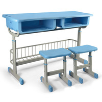 Bureaux d'étude réglables personnalisés pour écoles, bureaux doubles monochromes, chaises, bureaux pour étudiants, salles de formation, bureaux pour enfants, vente en gros
