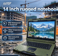 14 Inch Rugged Laptops IP65 Waterproof Dustproof Wide Temperature With Rich Industrial Interfaces for Industrial Automation
