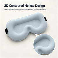 Masque de sommeil 3D profilé anti-lumière avec sangle élastique réglable pour les voyages, la maison et la sieste - Sans pression sur l'œil