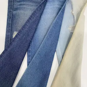 Moda tasarımı organik pamuk streç kot stok kenar Denim kumaş