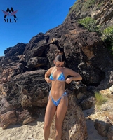 MLY Summer Rio De Janeiro 3D Blooming Triangle Top Bikini Set String Swimwear