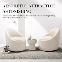 Chaise pivotante moderne à 360 ° avec rangement caché, petite chaise d'appoint ronde pivotante, chaise tonneau pour le salon
