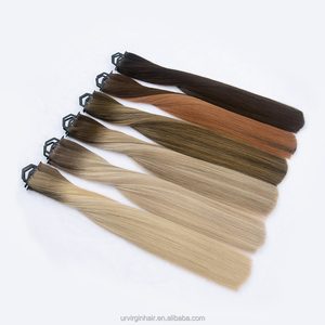 Estensioni per capelli Yuanzhen di alta qualità, con trama doppia Genius Weft sottile e invisibile, annodate a mano, tagliabili, in capelli Remy Genius Weft. - Product Image 5