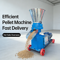 Machine à granulés d'aliments pour animaux de 150 kg/h, mini-machine pour usage domestique et petites exploitations agricoles, équipement portable de traitement des aliments pour animaux à haute productivité