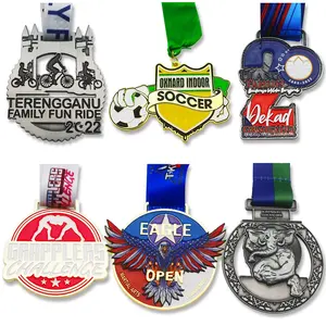 3d Gold Award Marathon Running Sport Custom Medals Sports Metal Blank