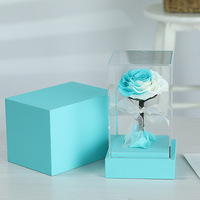 Konservierte Rosen blumen in Acryl box für Muttertag geschenk Konservierte Blume für immer Rosen Geschenk boxen für Geschenk
