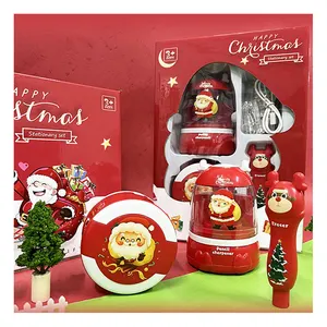 Cute Christmas Present Usb Charging Automatic Desktop Vacuum Cleaner e apontador de lápis elétrico e eliminador elétrico para crianças