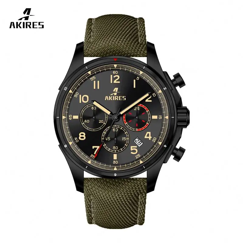 Sports With 22.2Mm Wid Resin Strap Chronograph For Men Analog Wrist Watches Stainless Steel And Leather Casual Quartz Watch
