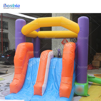 Château gonflable de jardin avec deux toboggans, en PVC durable, pour le divertissement familial