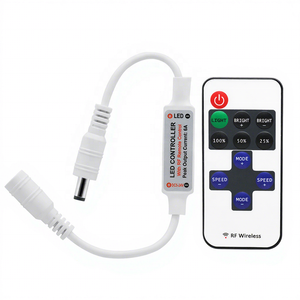 รีโมทคอนโทรล LED <span class=keywords><strong>5V</strong></span> 12V 24V RF ขั้วต่อ <span class=keywords><strong>DC</strong></span> ใช้งานง่ายสำหรับแถบไฟ LED สีเดียวควบคุมหรี่แสง - Product Image 1