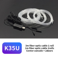 KEBOSIED - Bande LED RGB pour l'intérieur de la voiture - Éclairage d'ambiance USB - Bandes lumineuses pour voiture