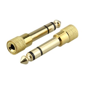Adaptador de audio de 6,5 mm a 3,5 mm, conector chapado en oro para conversión de amplificador de micrófono - Product Image 5